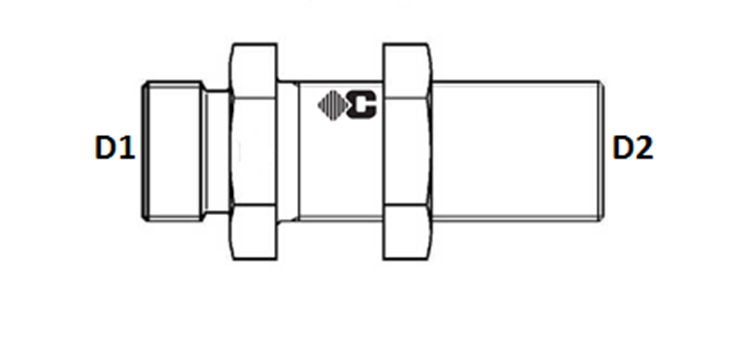 Union double de cloison série L et S
