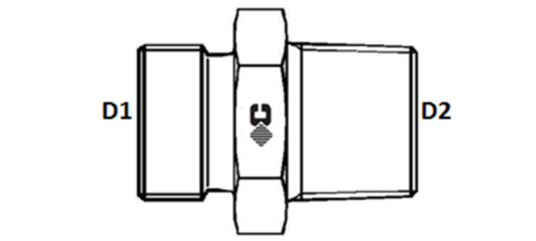 Union male gaz conique série GAZ
