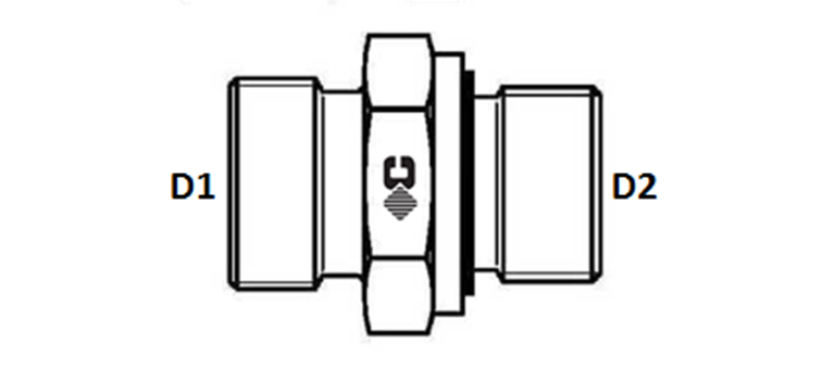 Union male GAZ cylindrique série L