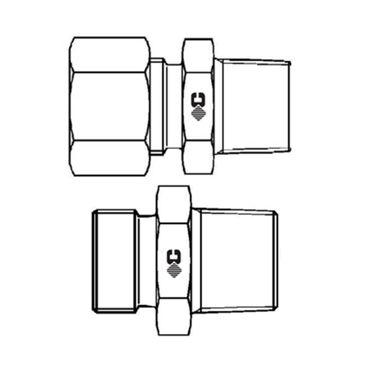 Union male GAZ conique série LL