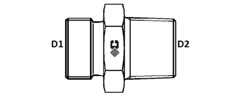 Union male GAZ conique série LL