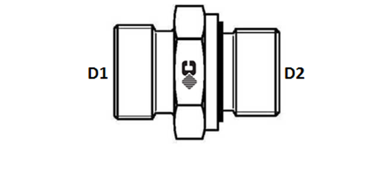 Union male GAZ cylindrique série S