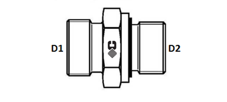 Union male MÉTRIQUE cylindrique série S