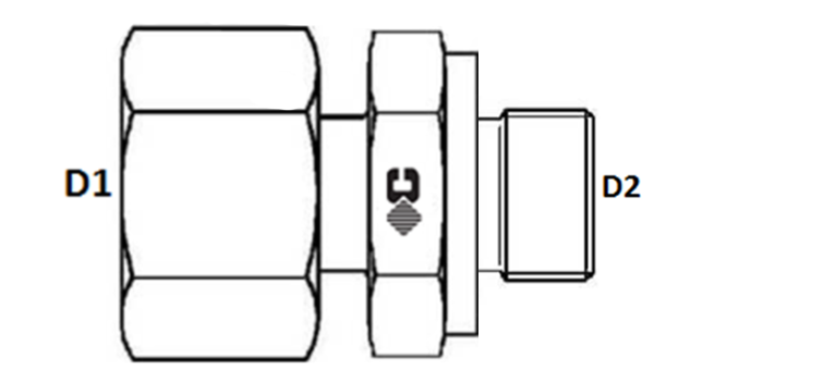 Adapteur orientable GAZ cylindrique série GAZ
