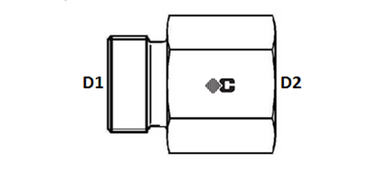 Union femelle pour manomètre série L et S