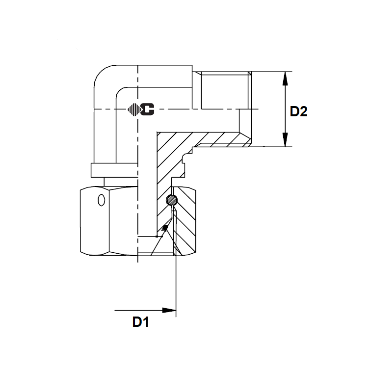 Coude 90° male x femelle BSP