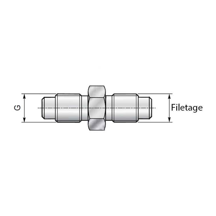 Union double et capuchon de prise de pression