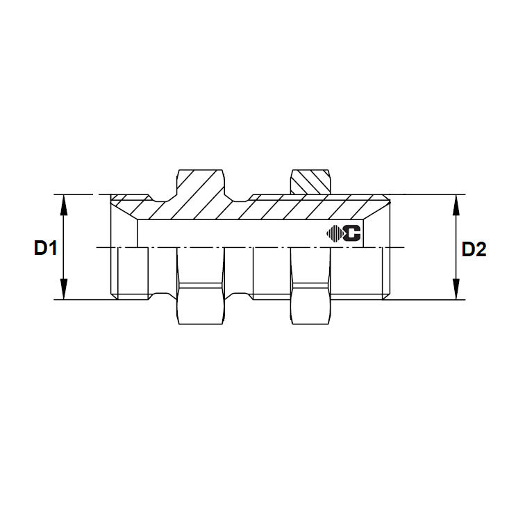 Adapteur male BSP de cloison