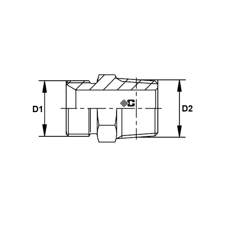 Adapteur male BSP x male GAZ conique
