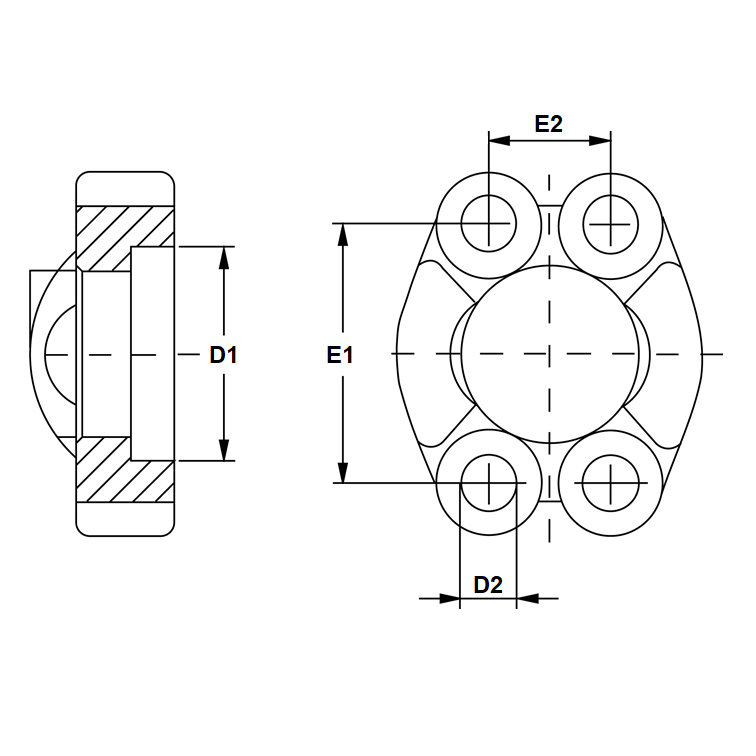 Bride monobloc SAE 3000/6000 PSI
