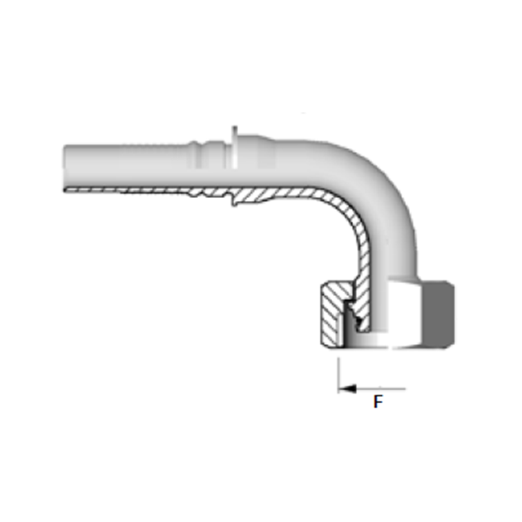 Embout interlock 90° femelle série S