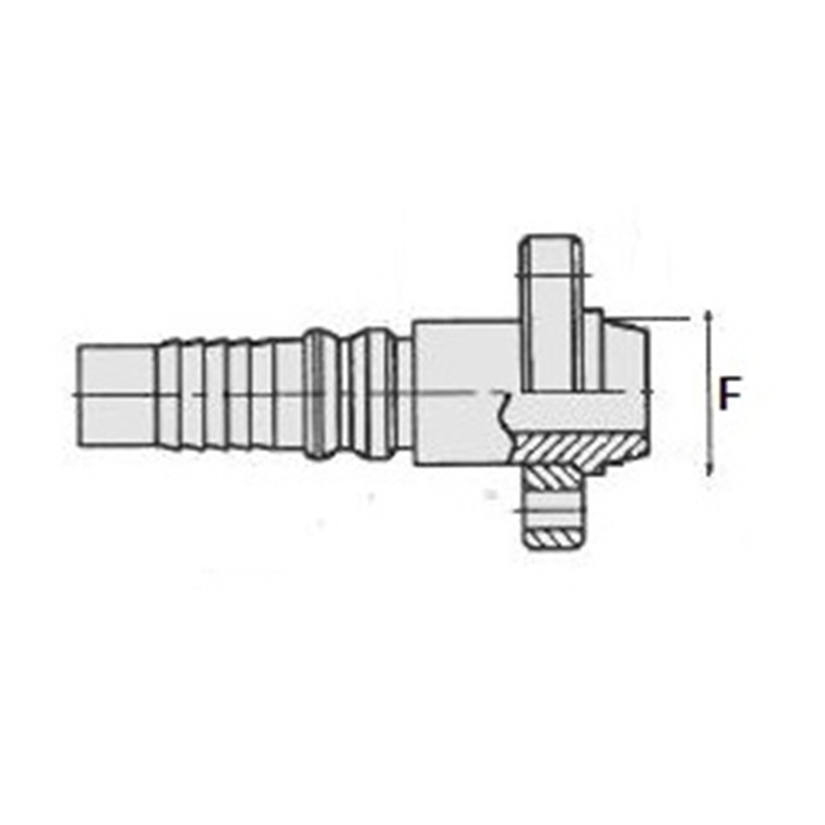 Embout interlock tournant à bride type POCLAIN