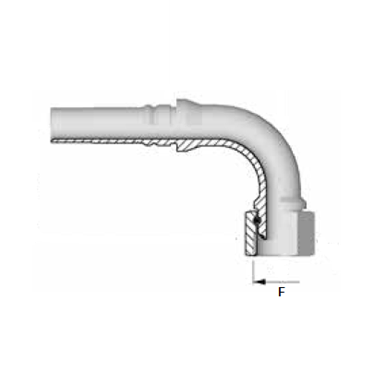 Embout interlock 90° femelle BSP