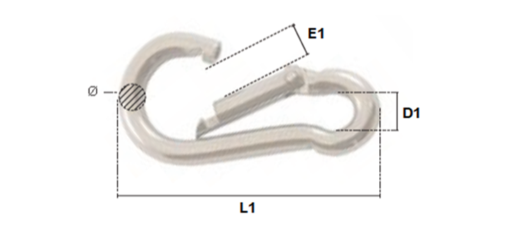 Mousqueton acier/inox