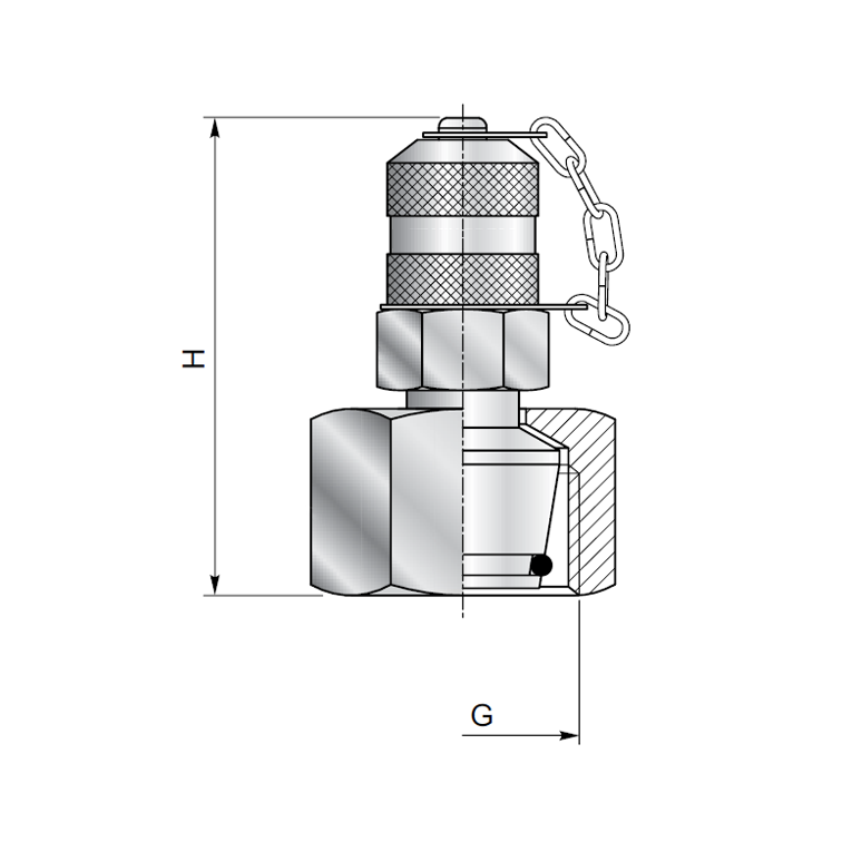 Prise de pression 16x200 implantation femelle DIN (L et S)