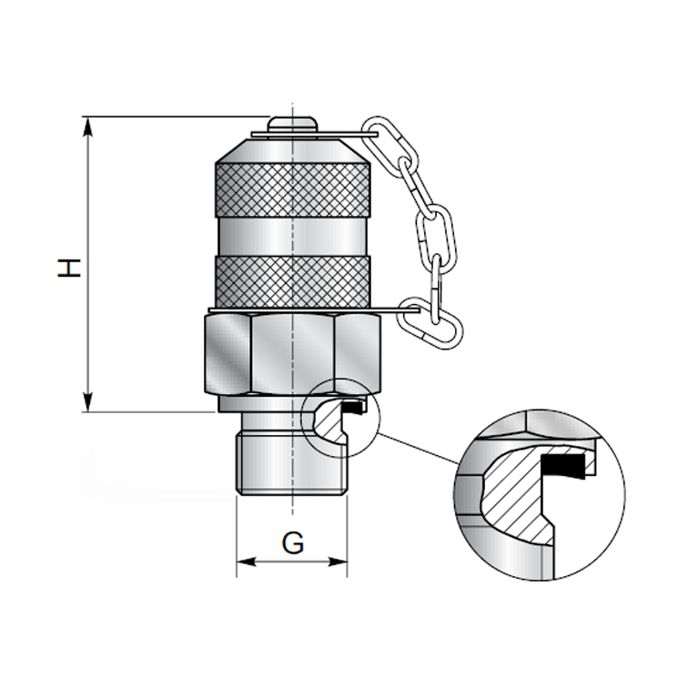 Prise de pression 16x200 implantation MÉTRIQUE cylindrique