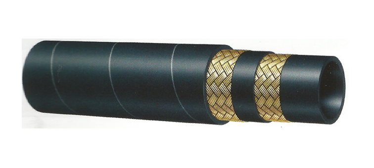 Tuyau de lavage noir 2 tresses compact