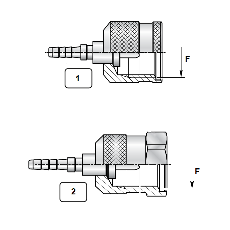 Embout à sertir femelle PRISE DE PRESSION
