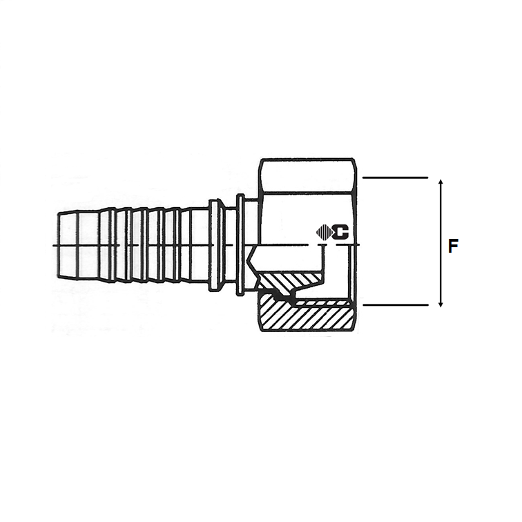 Embout à sertir femelle série GAZ MÉTRIQUE