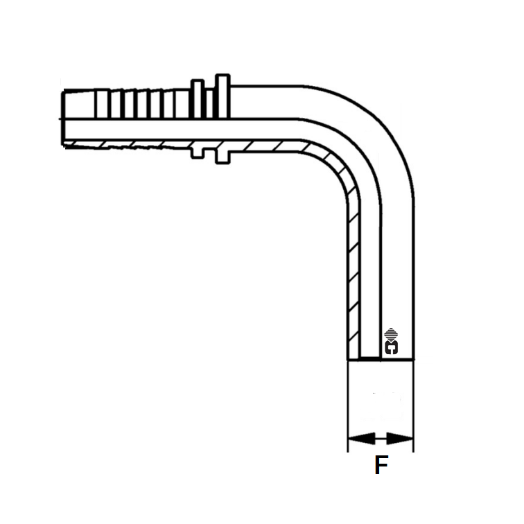 Embout LISSE GAZ 90°