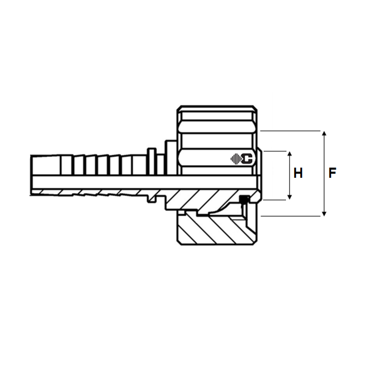 Embout à sertir femelle pour lavage