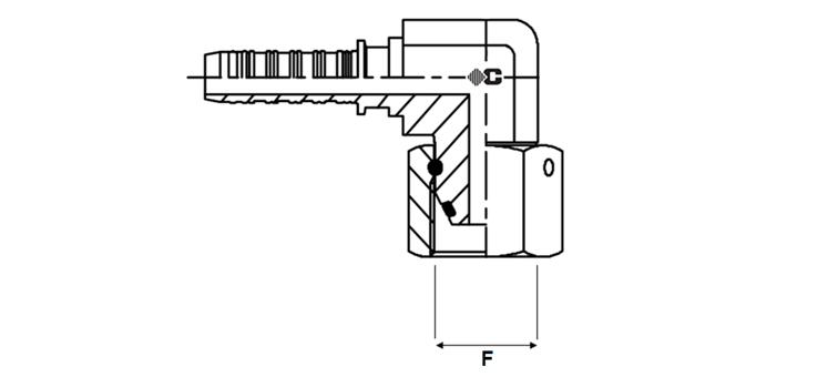 Embout à sertir compact 90° femelle BSP