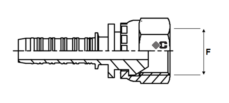 Embout à sertir femelle BSP - écrou serti inox