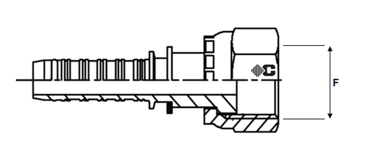 Embout à sertir femelle BSP fond plat inox