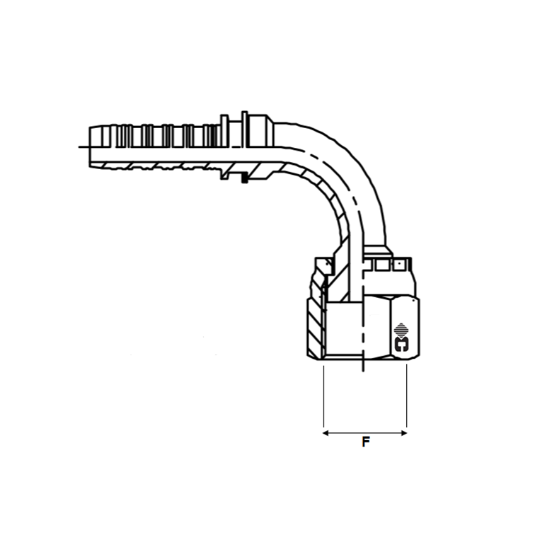 Embout à sertir femelle BSP fond plat 90°