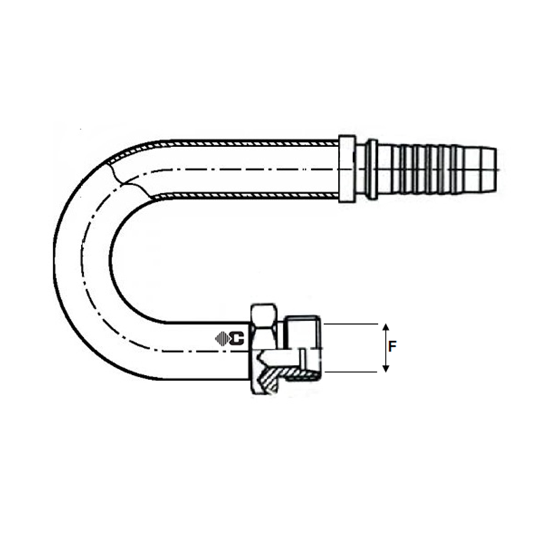 Embout à sertir 180° male DIN S