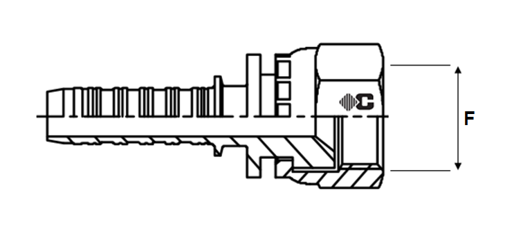 Embout à sertir femelle JIC- écrou serti inox