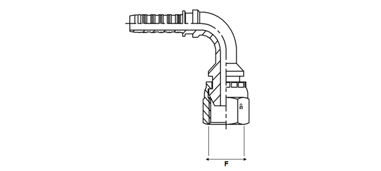 Embout à sertir 90° femelle BSP - écrou serti inox