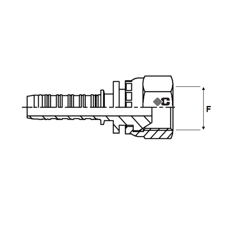 Embout à sertir femelle MÉTRIQUE cone 60°