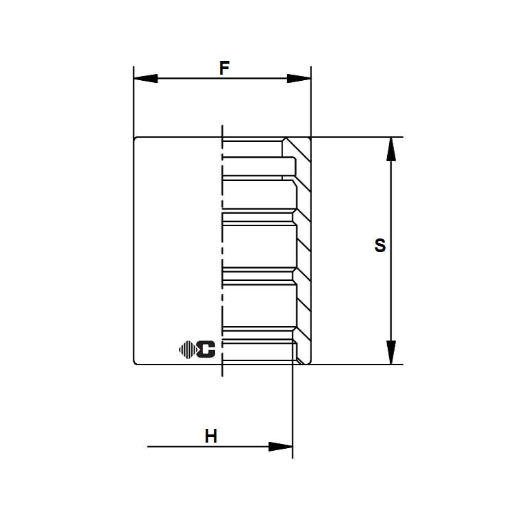 Jupe à sertir pour tuyau PTFE-inox