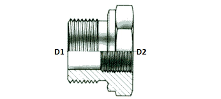 Réduction GAZ cylindrique courte