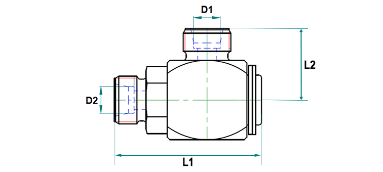 Racc tournant 90° série L et S