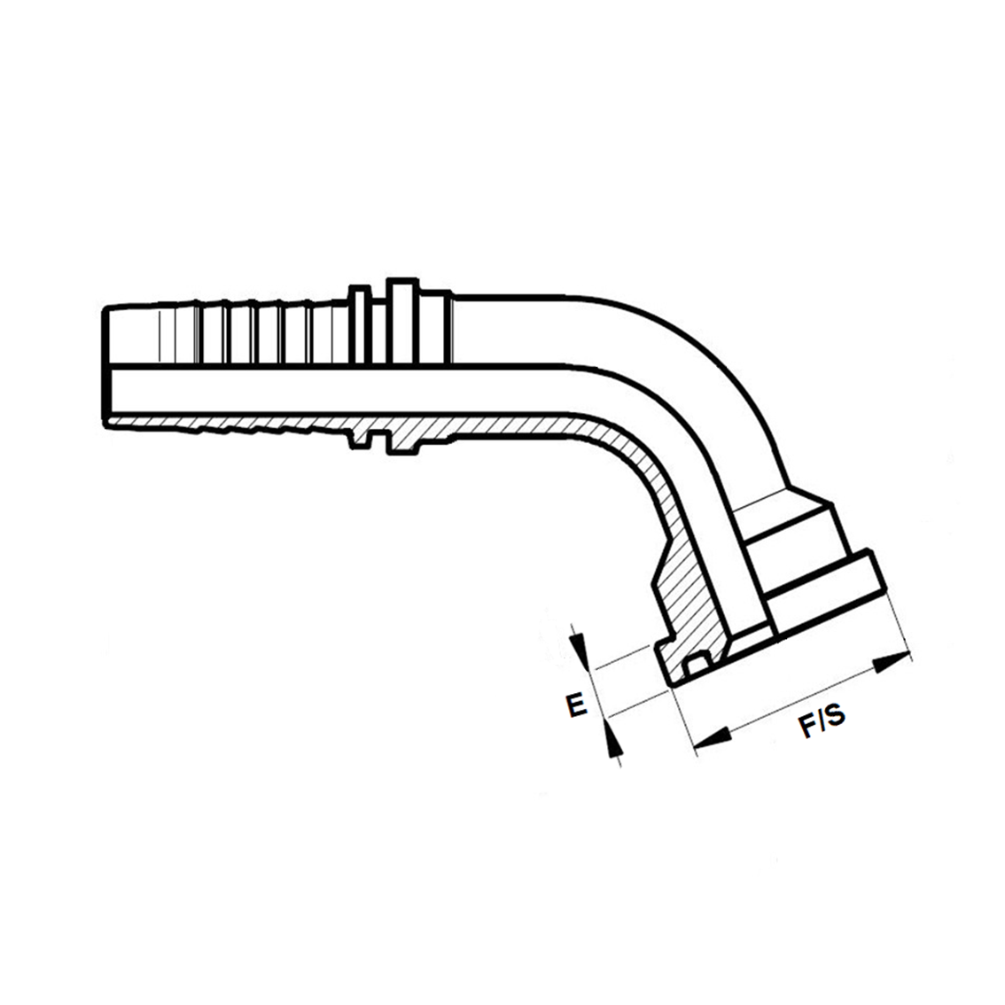 Embout interlock 67° à bride 3000 PSI