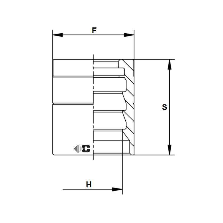Jupe à sertir pour tuyau R2AT (avec dénudage)