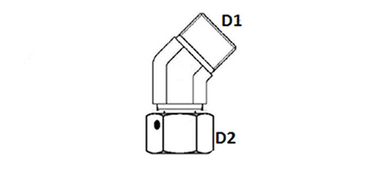 Coude orientable 45° série L et S