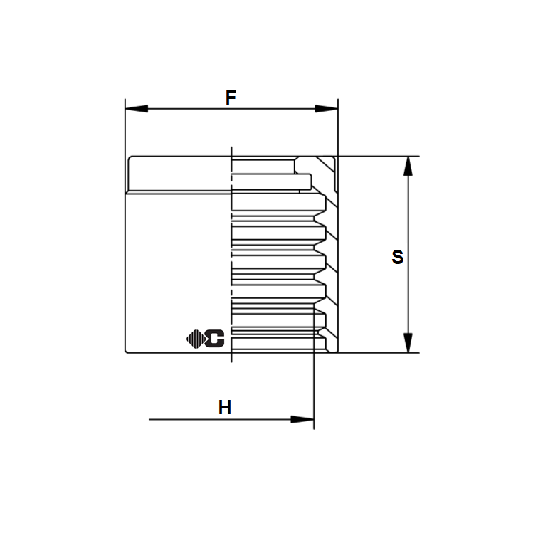 Jupe à sertir pour tuyau R1AT-2SC-R2AT (sans dénudage)