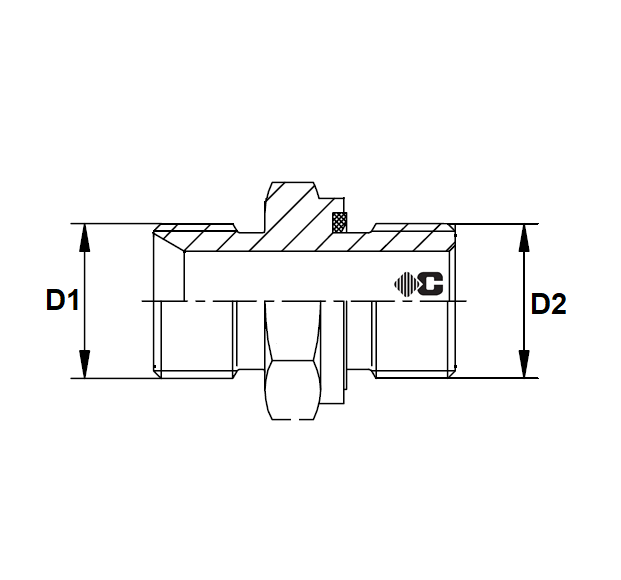 Adapteur male BSP x male GAZ cylindrique