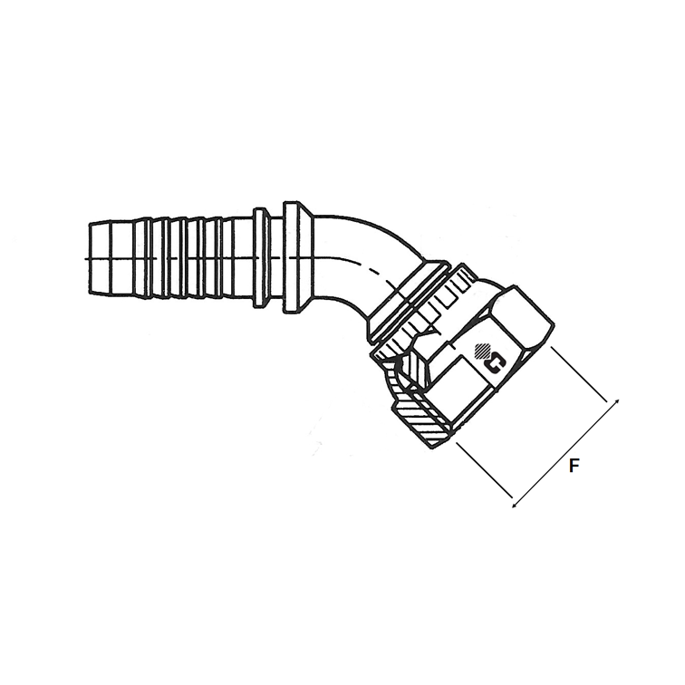 Embout à sertir 45° femelle JIS