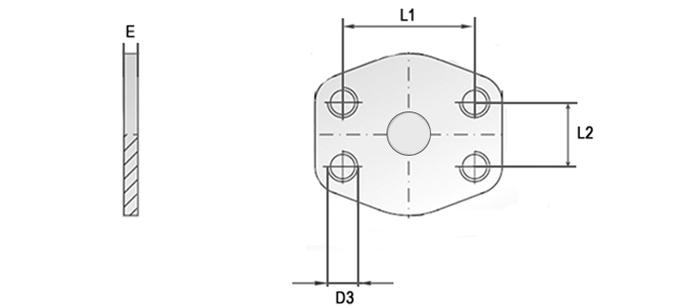Plaque intermédiaire pour bride SAE