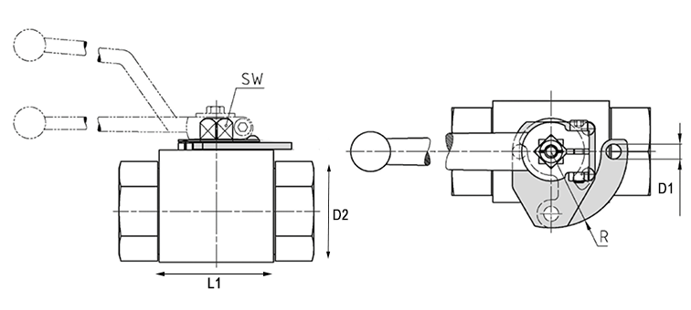 Kit de cadenassage pour vanne haute pression 2 voies