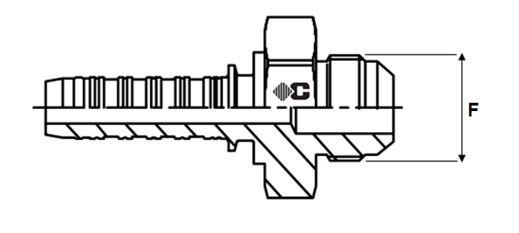 Embout à sertir male JIC inox