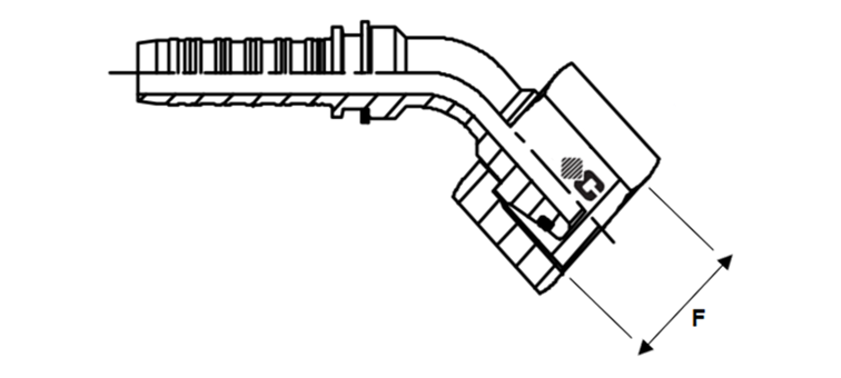 Embout à sertir 45° femelle DIN S inox