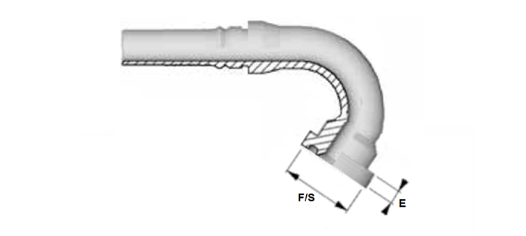 Embout interlock 130° à bride 6000 PSI