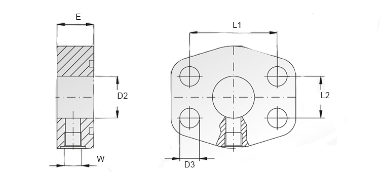 Bride intermédiaire pour prise de pression