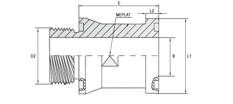 Collet SAE male GAZ cylindrique