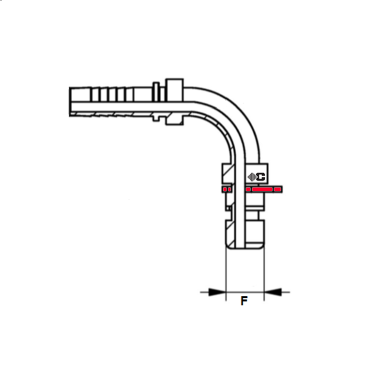 Embout à sertir 90° male WEO